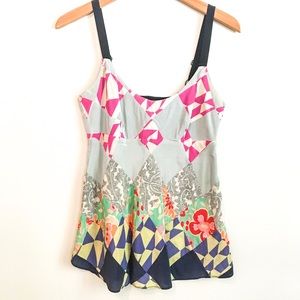 ANTHROPOLOGIE Silk Patchwork Top